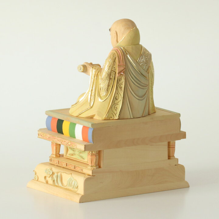 楽天市場】仏像 【総柘植(ツゲ)】 日蓮 切金淡彩 2.5寸（高さ：162mm 
