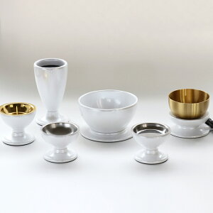 仏具 セット 【6点】「このはな」(大) 5具足+おりんセットモダン仏具 仏壇 花立て 香炉 燭台 火立て 仏器 茶器 ブラウン ワイン ホワイト モダン