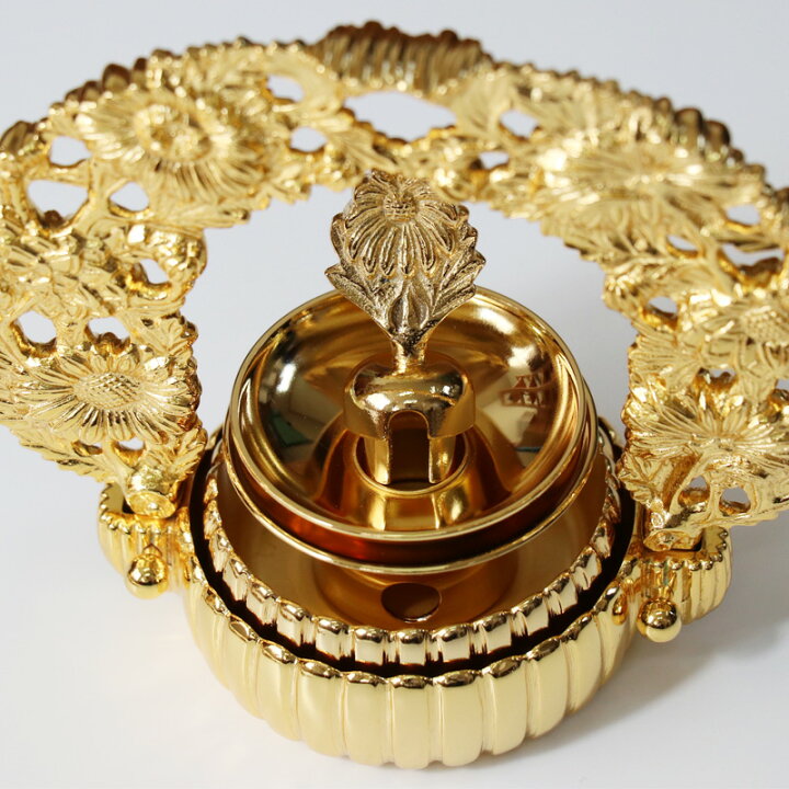 楽天市場】【輪灯】 真鍮 上御所菊輪灯 長鍵（1対） 金メッキ 輪灯径  