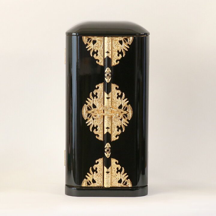 楽天市場】丸厨子 手作り高級厨子「中幅」10号 黒塗り 朱塗り 純木製  