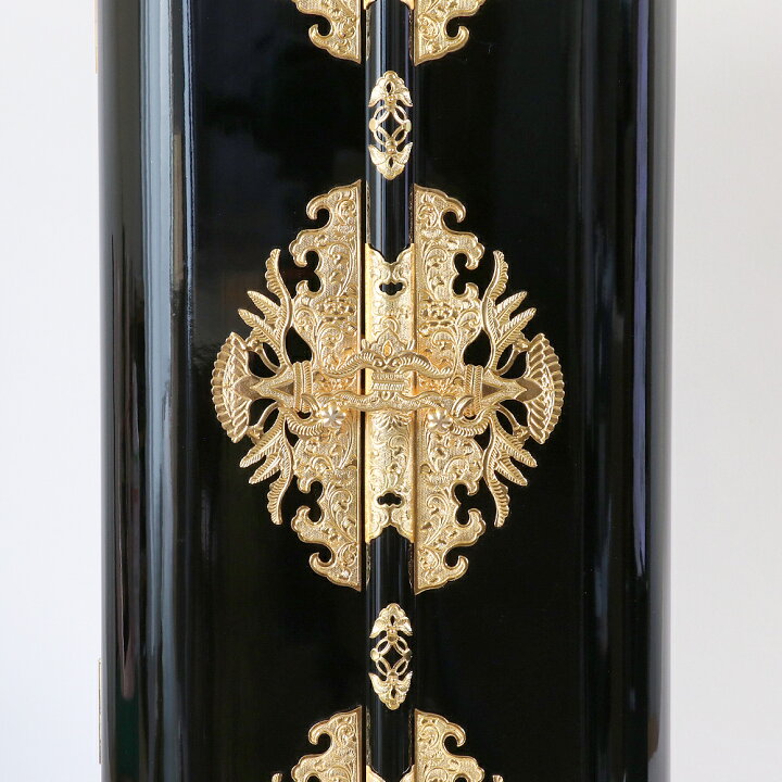 楽天市場】丸厨子 手作り高級厨子「中幅」10号 黒塗り 朱塗り 純木製  