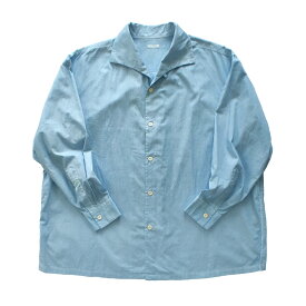 SOWBOW ソウボウ 蒼氓シャツ A Wide Fit メンズ・レディース 春夏秋冬 Cotton Broad Cloth Indigo Garment Dye INDIGO 1size トップス