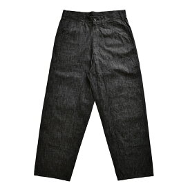 SOWBOW ソウボウ 蒼氓DOUBLE KNEE PAINTER PANTS メンズ・レディース 春夏秋冬 Dead Stock 9oz. Black Denim BLACK 1size ボトムス