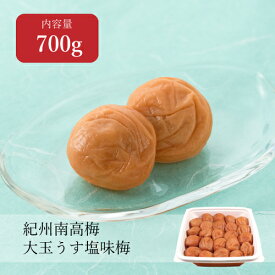 【送料無料】大玉うす塩味梅 はちみつ入り 塩分8% 700g 4L 大玉 大玉南高梅 梅 梅干し 梅ぼし うめぼし おかず お弁当 ご飯 おにぎり うどん 免疫 免疫力 和歌山 熊平の梅