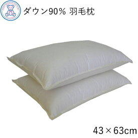 ホテル仕様 羽毛枕 43×63cm ホワイトダウン90% スモールフェザー10% 讃岐Fuwari やわらかソフト 2個セット