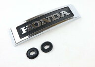 ★HONDAエンブレム L（185mm）ブラック メッキ ラバーグロメット2個付き　Z9-14-040同等品