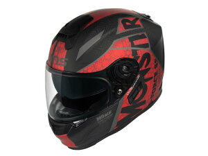 在庫有当日発送 WINSウインズ 60457 G-FORCE SS MONSTER Type-C インナーバイザー付き フルフェイス ヘルメット ブラック×レッド XLサイズ