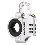 63864 デイトナ Daytona スレンダーヘルメットロック ダイヤルタイプ 取付幅13mm シルバー
