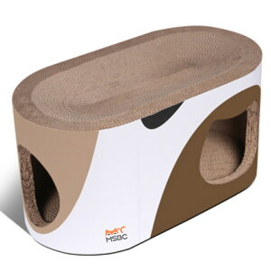 【JPPMA認証】爪とぎ 猫 トンネル式 段ボール 57x29x29cm 楕円型 ハウス ネコ 爪研ぎ キャット 高密度 ストレス解消 ボックス かわいい スクラッチャー 大型 猫ハウス 長持ち おもちゃ 丈夫 おし