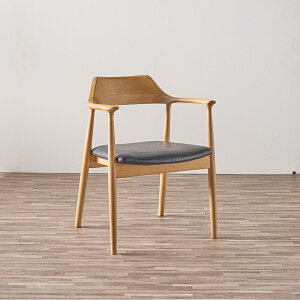 ダイニングチェア 1脚入り 肘付き 木製フレー部 座面 PVC ナチュラル ブラウン ブラック テラコッタ グレー 北欧 モダン オシャレ 椅子 いす チェアー アームレスト 木目 完成品 ダイニング 天