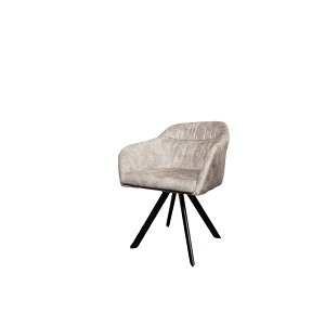 ダイニングチェア 回転式 セミオートリターン スムーステック ファブリック 布 おしゃれ モダン シック エレガント グレー ブラウン ベージュ イス 回転椅子 1脚入り アイアン脚 スチール脚