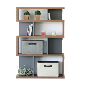 オープンシェルフ 木製 幅88 奥行29 高さ129 オープンラック 収納棚 飾り棚 本棚 収納 シェルフ ラック ブックシェルフ ディスプレイシェルフ ディスプレイラック 薄型 ナチュラル ブラウン 完