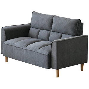 ソファ 2人掛け シンプル グレー ブラウン おしゃれ ハイタイプ ロータイプ 2WAY 木製脚 脚付き 布 ファブリック ソファー 組み立て式 2P コンパクト 小さめ 肘付き 北欧 かわいい モダン