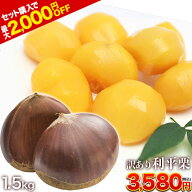 熊本県産 訳あり 利平栗 1.5kg 送料無料 【希少品種】栗 2L〜Lサイズ 生栗 モンブラン 幻の栗 くり 皮む…