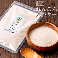 【送料無料】 国産 れんこんパウダー 100g 健康 食品 食物繊維 豊富 蓮根粉 蓮根粉末 料理やドリンクに◎…