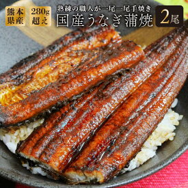 熊本県産うなぎ 『阿蘇夢鰻』あそろまん 蒲焼き 2尾セット(280g超え)