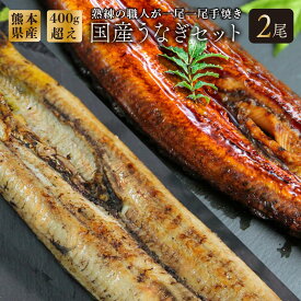 【特大サイズ】 熊本県産うなぎ『阿蘇夢鰻』あそろまん 白焼き1尾+蒲焼き1尾セット(400g超え) 敬老の日 ギフト 贈答品 国産うなぎ お歳暮 うなぎ白焼き お中元 うなぎ蒲焼