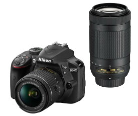 【中古】Nikon ニコン D3400 ダブルズームキット ブラック