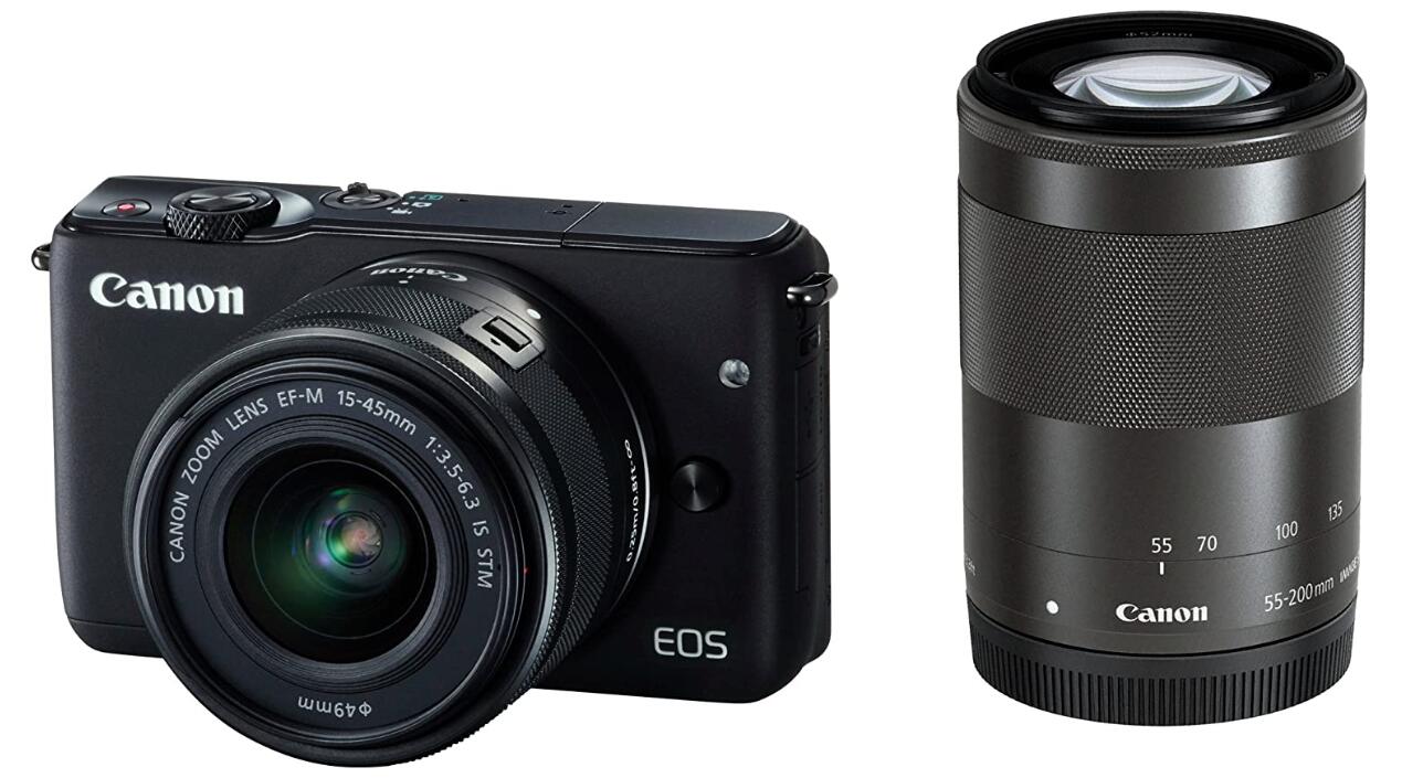 Canon キヤノン EOS ブラック M10 ダブルズームキット カメラ・ビデオ