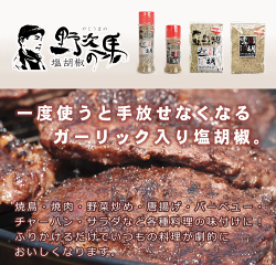 塩っ胡(しおっこ)ボトル入り85g【塩工房野次馬】【調味料塩こしょうガーリック塩胡椒にんにく】