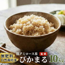 楽天市場】低アミロース米 ぴかまる 10kg 令和7年産 無肥料 自然栽培米 