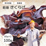 R8年熊本震災復興支援商品　熊本県産乾燥きくらげ 無農薬栽培 和田さんちのきくらげ100g（50g×2) きくら…