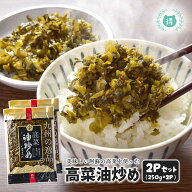 R8年熊本震災復興支援商品【送料無料】九州熊本の逸品　高菜油炒め　250g×2　伝統の製法にこだわり続け…