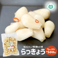 熊本県産無農薬栽培の甘らっきょう500g 食べやすい小ぶりサイズ　個数限定　国産 無添加 無農薬栽培 甘酢…