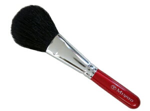 プレゼント 熊野筆 名入れ メール便 対応 フェイス パウダーブラシ 高級山羊毛(白黄尖染) 熊野化粧筆 レッドパール軸 MR-5-1 熊野筆 メイクブラシ 包装 可・名入れ 可 熊野筆 化粧筆 メイク