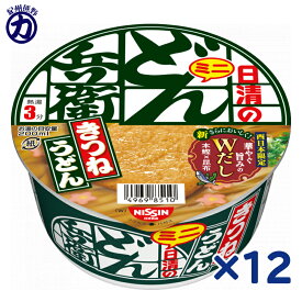 【送料別】【日清食品】日清のどん兵衛 ミニ きつねうどん ＜西＞ 42g×12個