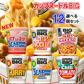 【選べるセット】【日清食品】日清 カップヌードル ビッグシリーズ＼＼6種類から選べる12個セット(2個単位選択)／／(カップヌードル/カレー/シーフード/チリトマト/トムヤムクン/紅しょうが)