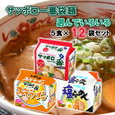 【サンヨー食品】サッポロ一番 袋麺5食パック＜3種から選べる 12袋セット(60食分)＞ しょうゆ/しお/みそ
