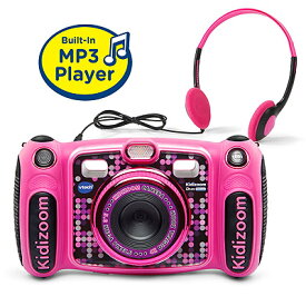 VTech Kidizoom Camera DUO 5.0 Deluxe ピンクDigital Selfie Camera with MP3 Player and Headphones Pink【送料無料】 訳あり：箱破損MicroSD対応 子供用トイカメラ キッズ用デジタルカメラMP3プレーヤー【平行輸入品】