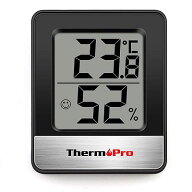 デジタル湿度計 ThermoPro TP-49 TP49 ＜ブラック＞【メール便のみ送料無料】マグネット付き　置き式付健…
