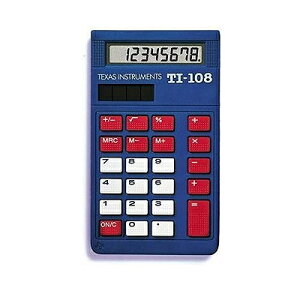Texas Instruments TI-108 8�� �d�� �u���[ �y�󂠂�F ���������� �E �J�o�[���� �z�e�L�T�X �C���X�c�������c �\�[���[ �� �o�b�e���[ �y��`�O�X�ւ̂ݑ��������z���d�r�ʔ���Texas Instruments TI-108 S