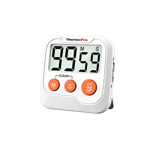 デジタル キッチン タイマー Thermopro TM03 TM-03 LCD ディスプレイ サーモプロ 【定形外郵便のみ 送料無料 】英語説明書吊り下げ 置きスタンド 背面マグネット付きキッチンタイマー 音量2段階 99