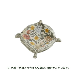 小物入れ 折りたたみ 式 ダイストレイ < 花柄 タイプB > イエロー系 ボタニカル柄 四角 レザー風 PUレザーアクセサリートレイ 収納テーブル 持ち運び 可能【定形外郵便のみ 送料無料 】ス