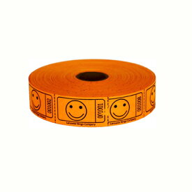 イベントチケット 【 スマイル 】 オレンジ 1ロール 1000 チケット ナンバー付き Single Tickets ドリンクチケット ラッフルチケット DRINK TICKET チケットロール 【定形外郵便のみ送料無料】連続した番号が付いています 1000枚※番号は選べません