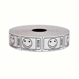 イベントチケット 【 スマイル 】 ホワイト 1ロール 1000 チケット ナンバー付き Single Tickets ドリンクチケット ラッフルチケット DRINK TICKET チケットロール 【定形外郵便のみ送料無料】連続した番号が付いています 1000枚※番号は選べません