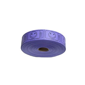 イベントチケット 【 スマイル 】 パープル 1ロール 1000 チケット ナンバー付き Single Tickets ドリンクチケット ラッフルチケット DRINK TICKET チケットロール 【定形外郵便のみ送料無料】連続した番号が付いています 1000枚※番号は選べません