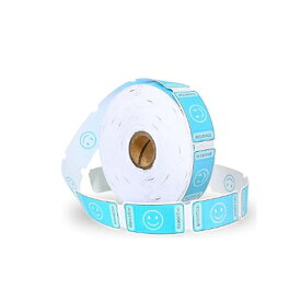 イベントチケット 1ロール 1000 チケット スマイル ライトブルー 台紙：白 ナンバー付き Single Ticketsドリンクチケット ラッフルチケットDRINK TICKET チケットロール【定形外郵便のみ送料無料】連番がついています 1000枚※番号は選べません