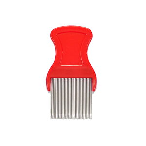 ノミ取り コーム グルーミングコーム レッド シラミコームペット コーム クシ 猫 犬 訳あり品:箱なし 【メール便のみ送料無料】 並行輸入品ステンレス櫛 持ち手プラスチック※代引