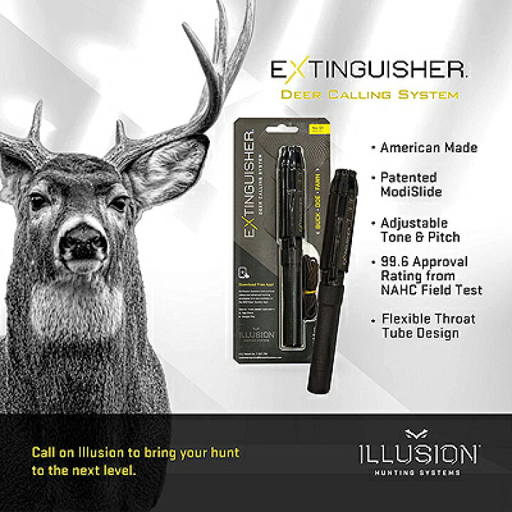 楽天市場】Illusion Systems Extinguisher Deer Call ブラック 鹿笛 鹿 