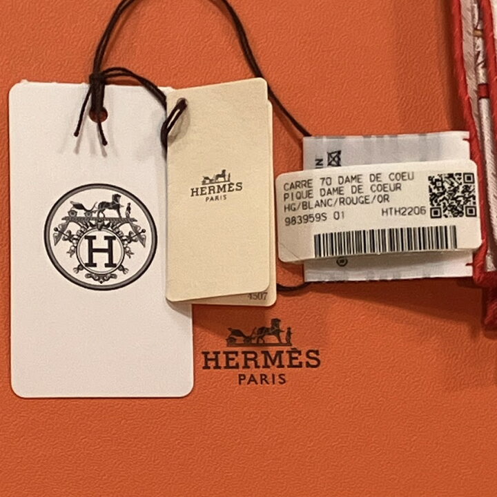 楽天市場】エルメス(HERMES) カレ70 ピケ ハートのクイーン DAME DE  