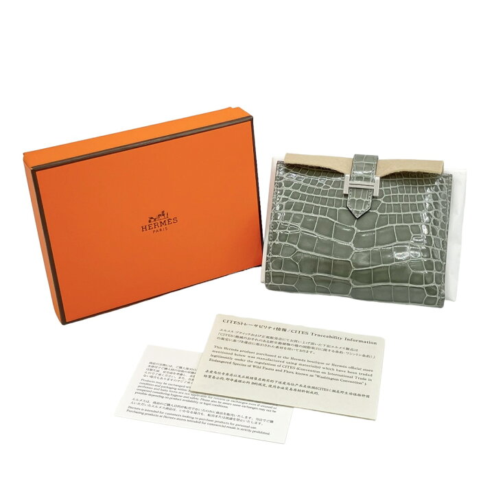 楽天市場】エルメス(HERMES) ベアン コンパクト クロコダイル 
