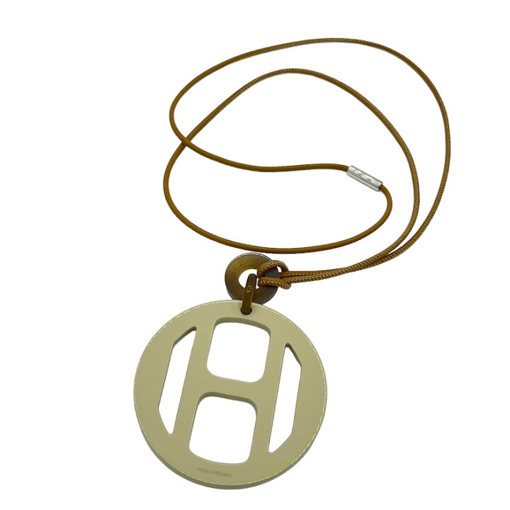 楽天市場】エルメス(HERMES) Hエキップ バッファローホーン ネックレス 