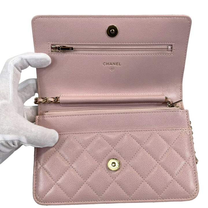 楽天市場】シャネル(CHANEL) マトラッセ チェーンウォレット キャビア  