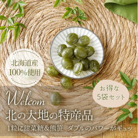北海道 熊笹 飴 5個セット 【送料無料】 熊笹茶 健康 間食 ギフト 福袋 天然