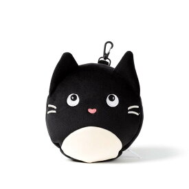 【Relaxeazzz】アイマスク付もちもちピロー 黒猫のフェリン 送料無料 快眠 枕 かわいい プレゼント 人気 便利 トラベルグッズ