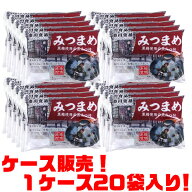【送料無料！】市川食品 みつまめ 黒糖使用の黒みつ付 160g（豆寒天130g、黒みつ30g）×20袋入り